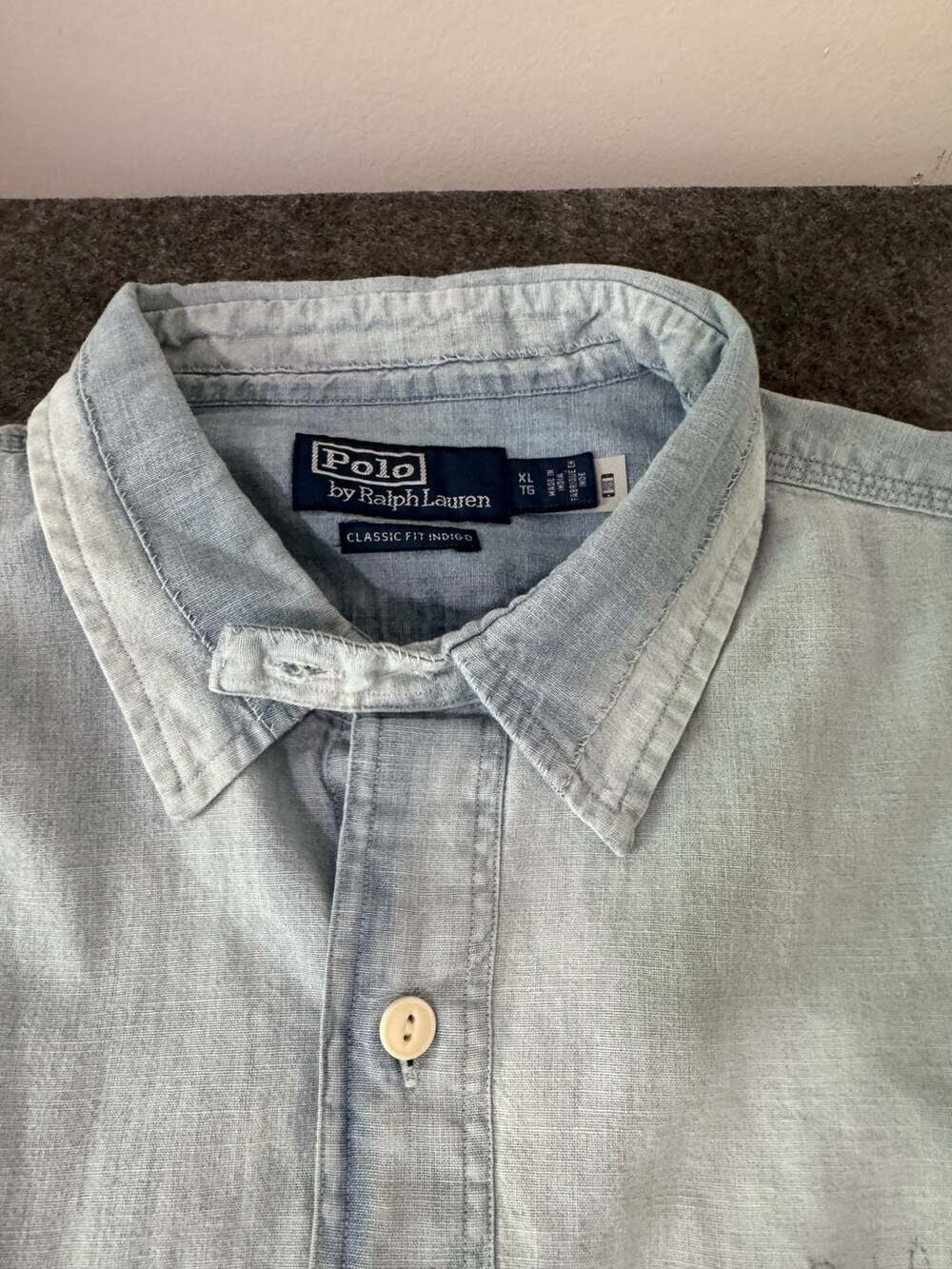 Polo by Ralph Lauren Classic Fit Indigo Ombre Button Down Shirt XL - Picture 2 of 9